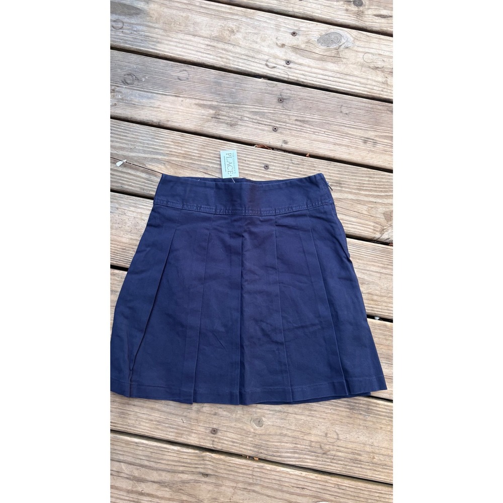 The Children Place Girls Navy Blue Pleated School Uniform Skirt Size 14 Slim NWT